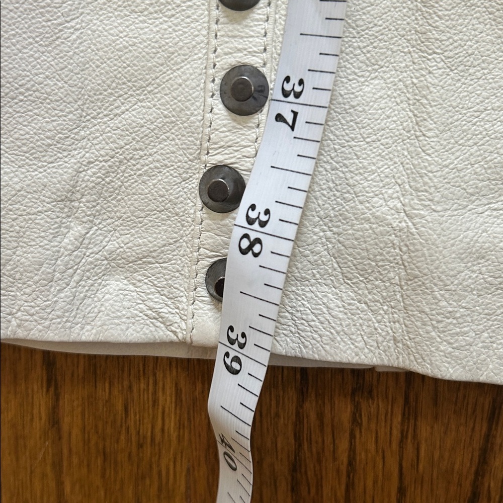 bebe Off White Studded Leather Midi Dress Sz M - Picture 5 of 8